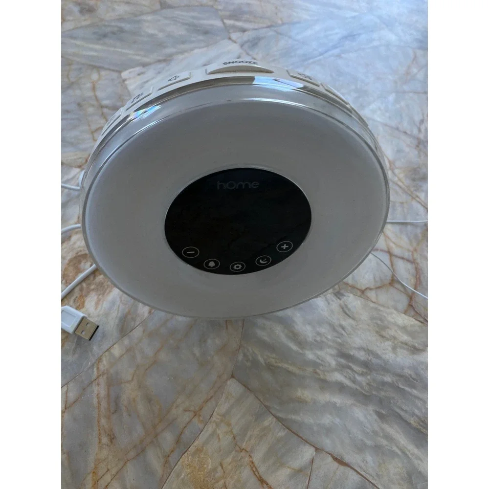 hOmeLabs Sunrise Alarm Clock HME040187N White LED Wake Up Light FM Radio